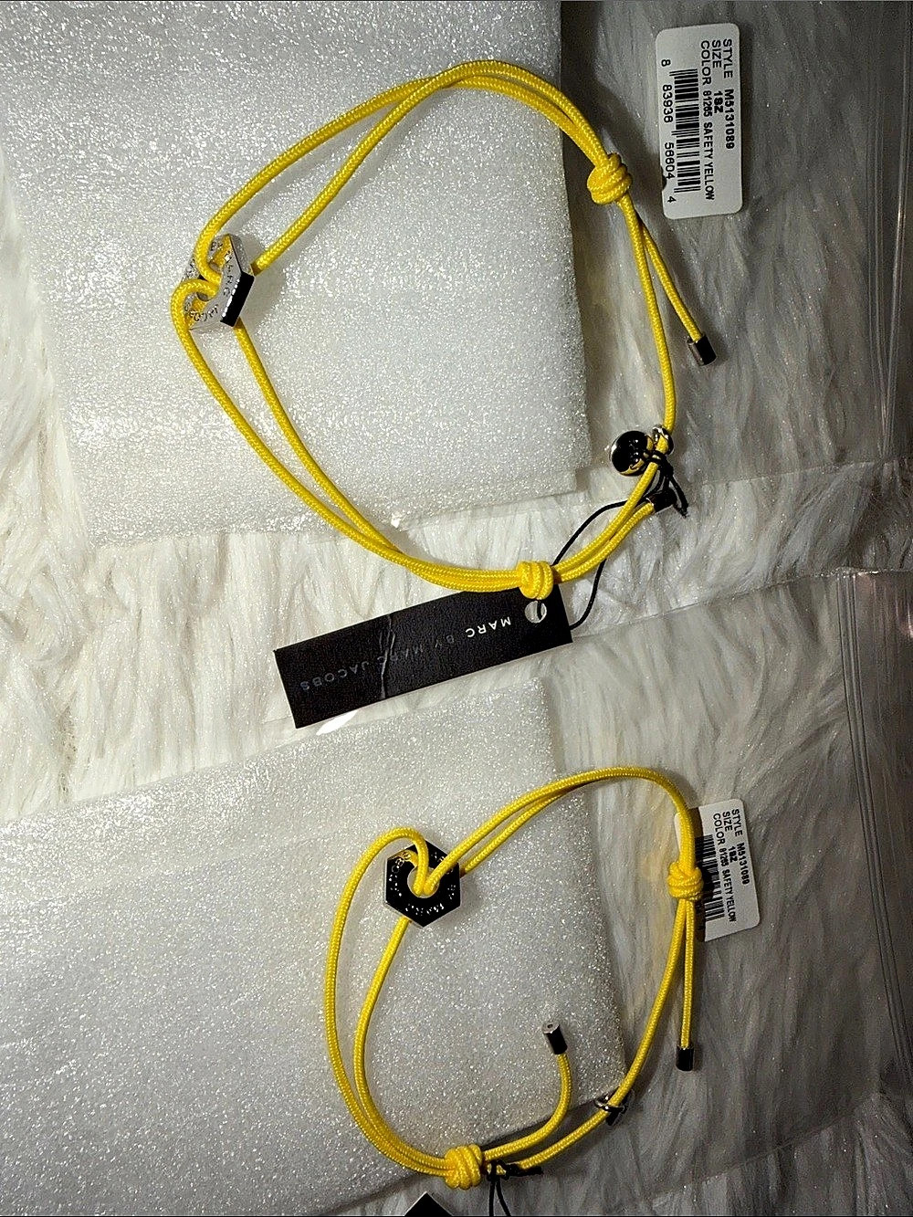 Marc by Marc Jacobs Yellow Cord Bracelet Set NWT